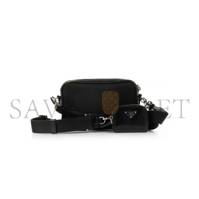 PRADA SHOULDER BAG IN RE-NYLON AND BRUSHED LEATHER 2VH172 (18*11.5*5cm) 